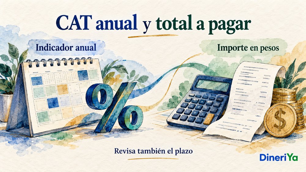 Diferencia entre el CAT anual y el importe total a pagar en pesos